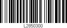Código de barras (EAN, GTIN, SKU, ISBN): 'L2850300'