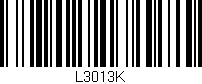 Código de barras (EAN, GTIN, SKU, ISBN): 'L3013K'