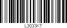 Código de barras (EAN, GTIN, SKU, ISBN): 'L3033KT'