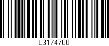 Código de barras (EAN, GTIN, SKU, ISBN): 'L3174700'