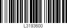 Código de barras (EAN, GTIN, SKU, ISBN): 'L3193600'
