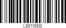 Código de barras (EAN, GTIN, SKU, ISBN): 'L5615800'