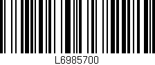 Código de barras (EAN, GTIN, SKU, ISBN): 'L6985700'