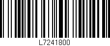 Código de barras (EAN, GTIN, SKU, ISBN): 'L7241800'