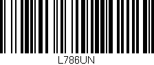 Código de barras (EAN, GTIN, SKU, ISBN): 'L786UN'