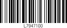 Código de barras (EAN, GTIN, SKU, ISBN): 'L7947100'