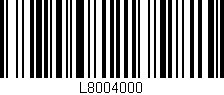 Código de barras (EAN, GTIN, SKU, ISBN): 'L8004000'