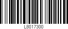 Código de barras (EAN, GTIN, SKU, ISBN): 'L8017300'
