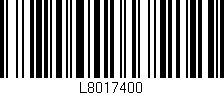 Código de barras (EAN, GTIN, SKU, ISBN): 'L8017400'