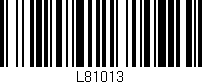 Código de barras (EAN, GTIN, SKU, ISBN): 'L81013'