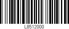 Código de barras (EAN, GTIN, SKU, ISBN): 'L8512000'