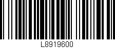 Código de barras (EAN, GTIN, SKU, ISBN): 'L8919600'