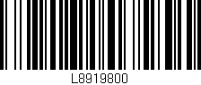Código de barras (EAN, GTIN, SKU, ISBN): 'L8919800'