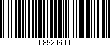 Código de barras (EAN, GTIN, SKU, ISBN): 'L8920600'