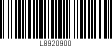 Código de barras (EAN, GTIN, SKU, ISBN): 'L8920900'
