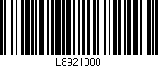 Código de barras (EAN, GTIN, SKU, ISBN): 'L8921000'