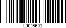 Código de barras (EAN, GTIN, SKU, ISBN): 'L9005600'