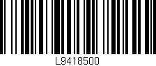 Código de barras (EAN, GTIN, SKU, ISBN): 'L9418500'