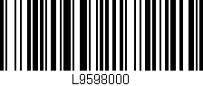 Código de barras (EAN, GTIN, SKU, ISBN): 'L9598000'