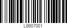 Código de barras (EAN, GTIN, SKU, ISBN): 'L9807001'
