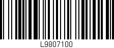 Código de barras (EAN, GTIN, SKU, ISBN): 'L9807100'