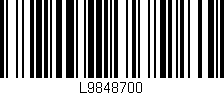 Código de barras (EAN, GTIN, SKU, ISBN): 'L9848700'