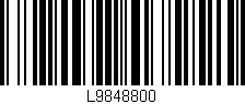Código de barras (EAN, GTIN, SKU, ISBN): 'L9848800'