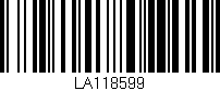 Código de barras (EAN, GTIN, SKU, ISBN): 'LA118599'