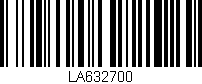 Código de barras (EAN, GTIN, SKU, ISBN): 'LA632700'
