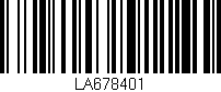Código de barras (EAN, GTIN, SKU, ISBN): 'LA678401'