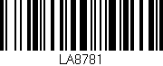 Código de barras (EAN, GTIN, SKU, ISBN): 'LA8781'