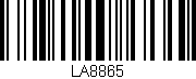 Código de barras (EAN, GTIN, SKU, ISBN): 'LA8865'