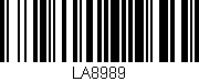 Código de barras (EAN, GTIN, SKU, ISBN): 'LA8989'