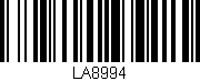 Código de barras (EAN, GTIN, SKU, ISBN): 'LA8994'