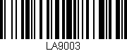 Código de barras (EAN, GTIN, SKU, ISBN): 'LA9003'