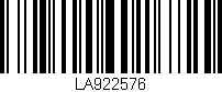 Código de barras (EAN, GTIN, SKU, ISBN): 'LA922576'