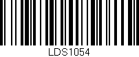 Código de barras (EAN, GTIN, SKU, ISBN): 'LDS1054'