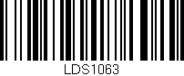 Código de barras (EAN, GTIN, SKU, ISBN): 'LDS1063'