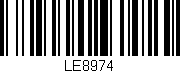 Código de barras (EAN, GTIN, SKU, ISBN): 'LE8974'