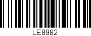 Código de barras (EAN, GTIN, SKU, ISBN): 'LE8982'