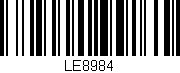 Código de barras (EAN, GTIN, SKU, ISBN): 'LE8984'