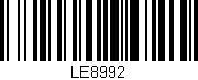Código de barras (EAN, GTIN, SKU, ISBN): 'LE8992'