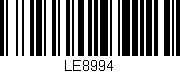 Código de barras (EAN, GTIN, SKU, ISBN): 'LE8994'