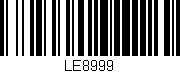 Código de barras (EAN, GTIN, SKU, ISBN): 'LE8999'