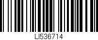 Código de barras (EAN, GTIN, SKU, ISBN): 'LI536714'