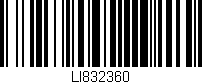 Código de barras (EAN, GTIN, SKU, ISBN): 'LI832360'