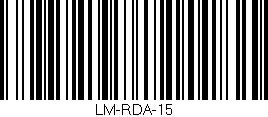 Código de barras (EAN, GTIN, SKU, ISBN): 'LM-RDA-15'