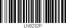 Código de barras (EAN, GTIN, SKU, ISBN): 'LN0232P'