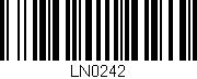 Código de barras (EAN, GTIN, SKU, ISBN): 'LN0242'