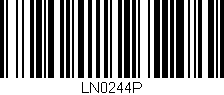 Código de barras (EAN, GTIN, SKU, ISBN): 'LN0244P'